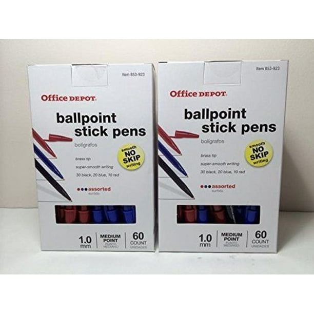 Black Blue 60 count Office Depot Medium Point Ballpoint Pen Red Black Blue 60 count Office Depot Medium Point Ballpoint Pen Red